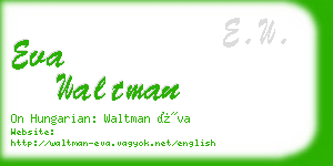 eva waltman business card